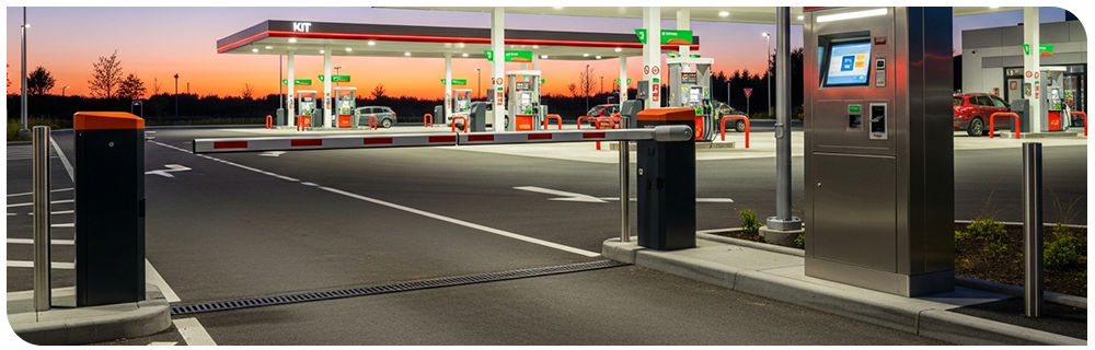 Controle de estacionamento do posto de combustível