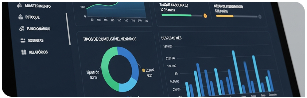 Controle de estacionamento do posto de combustível